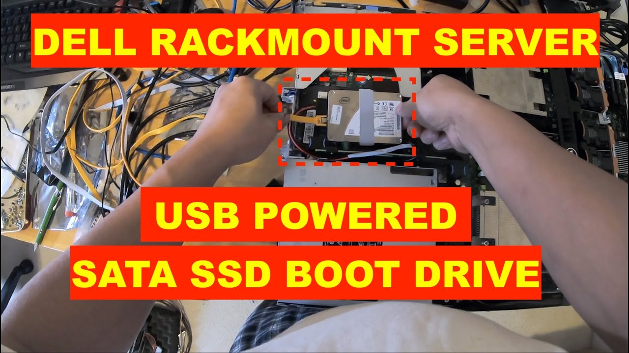 HOW TO ADD USB POWERED SATA SSD DRIVE TO DELL RACKMOUNT SERVER