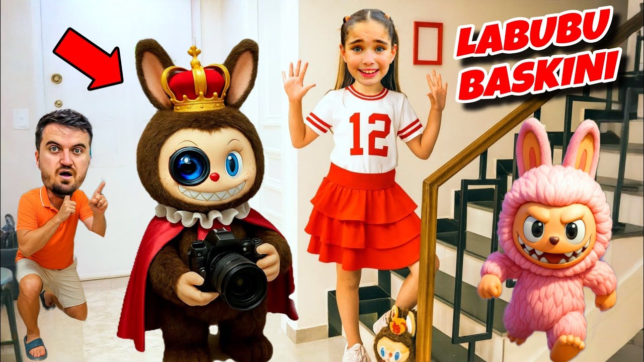 ELİF SİNEM DEV LABUBU EVİMİZE BASKIN YAPTI ‼️ KRAL LABUBU BİZİ İZLİYOR !! 