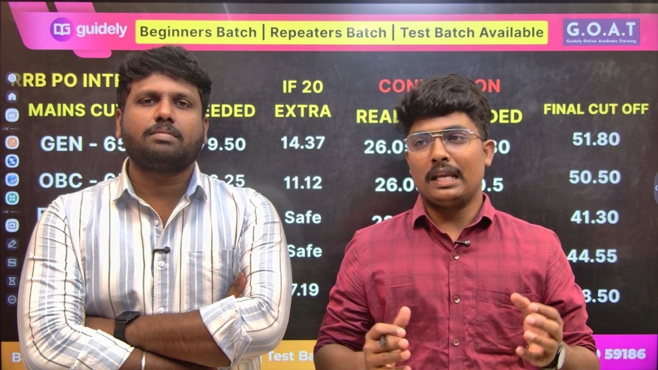 RRB PO EXPECTED FINAL CUT OFF 2025-26 | TNGB | MARK CONVERSION FOR ALL CATEGORIES #rrbpo #rrbpo2025