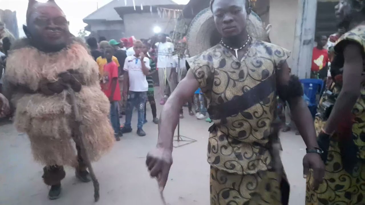last day of the masquerade festival at the king Palace #Isiokpoculturalcanival 2023