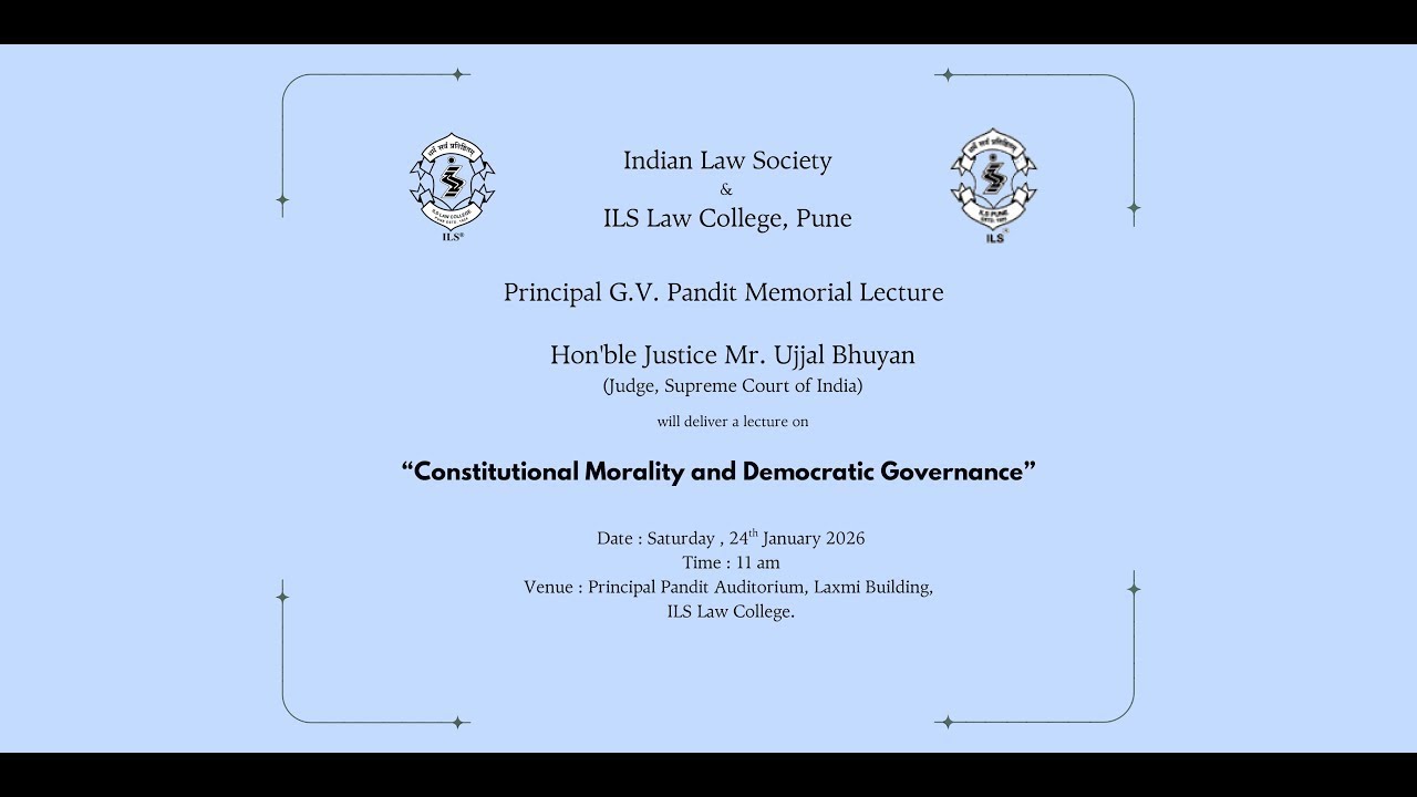 Prin. G.V. Pandit Memorial Lecture by Hon’ble Justice Mr. Ujjal Bhuyan