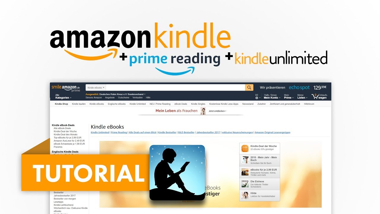 Amazon Kindle (B&uuml;cher lesen) Prime Reading + Kindle Unlimited (Amazon Tutorial Serie #04)