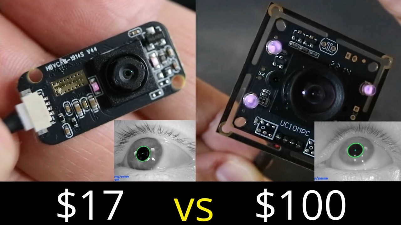 $17 vs $100 DIY Eye Tracking Cameras