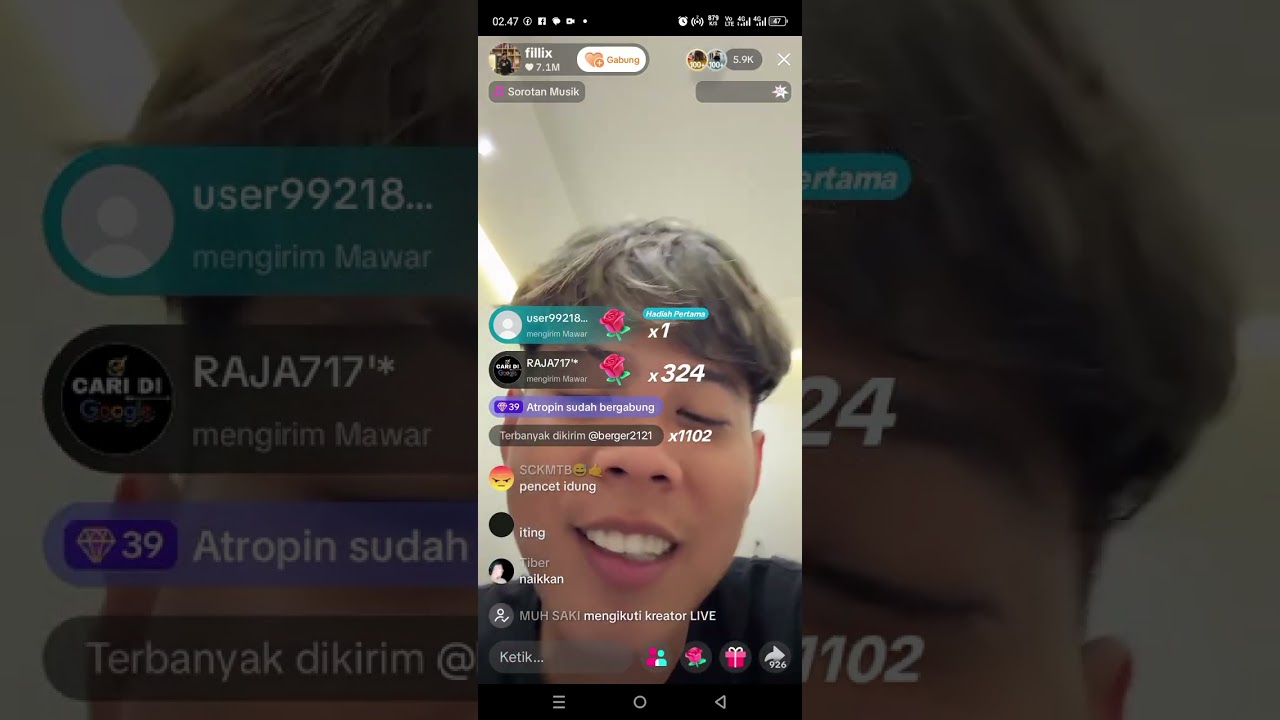 Detik-detik filix menang lawan Rian live nomor 1 di tiktok