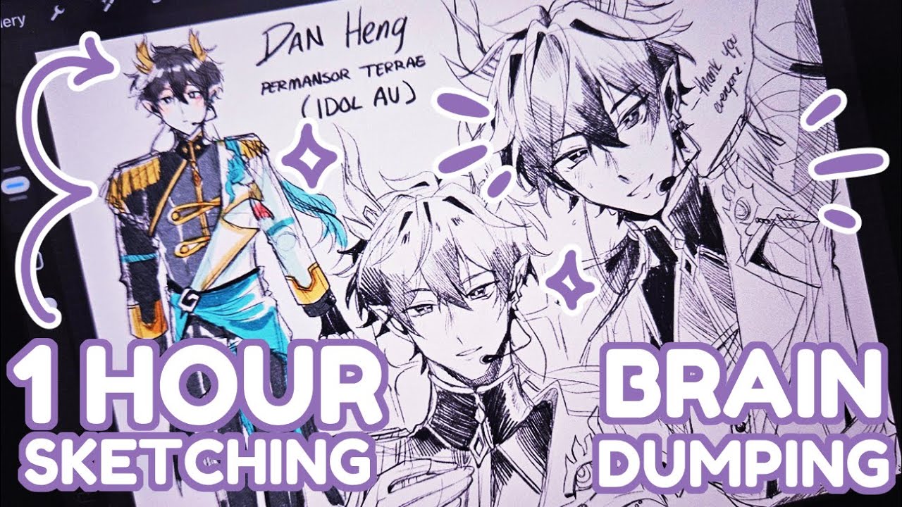 1 HOUR BRAIN DUMPING | Sketching Session!