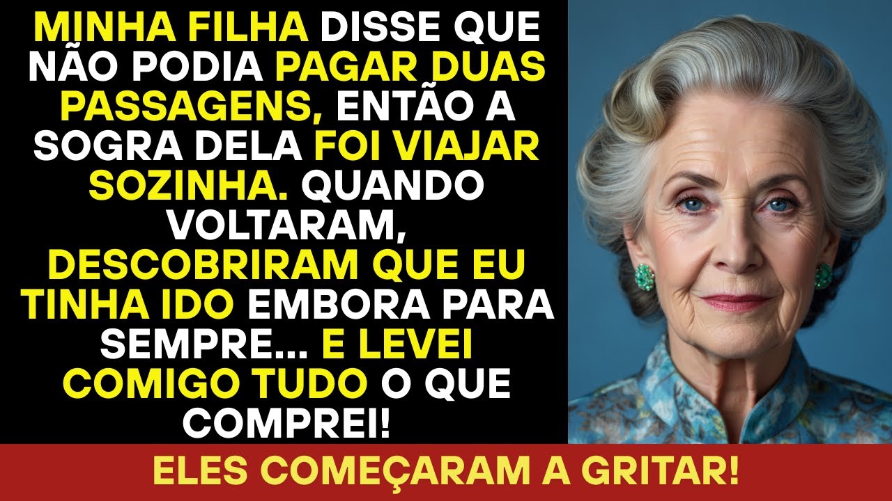 Minha filha disse que não podia pagar dois ingressos, então a sogra foi curtir as férias sozinha.