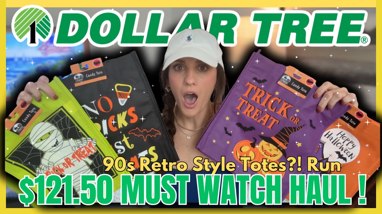 🎃 $121 Dollar Tree HAUL! HUGE NEW HALLOWEEN Finds, Beauty Dupes ✨ & RETRO Vintage Totes!