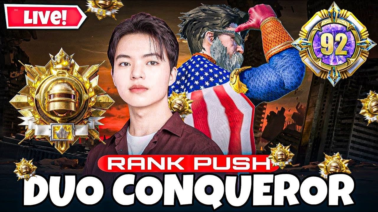 ZÎLLA Rank Push Challenging Duo Conqueror‼️PUBG MOBILE LIVE NOW🔴