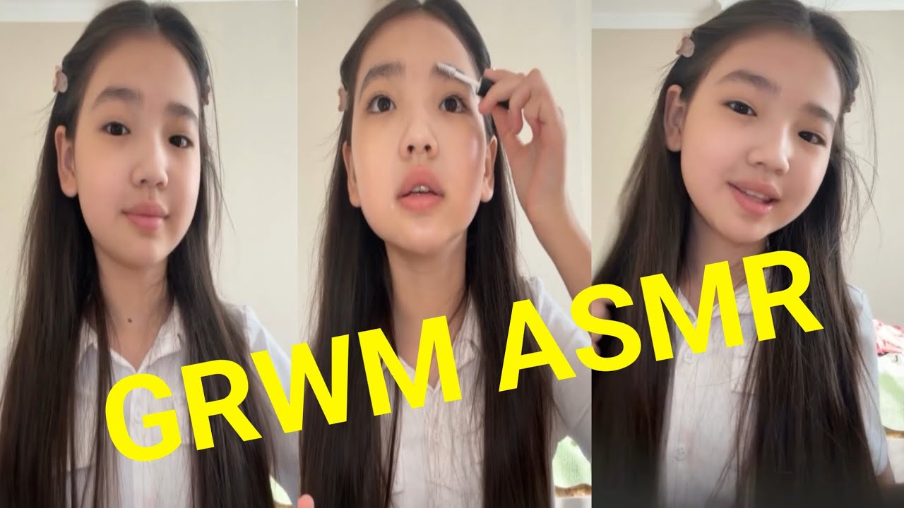 GRWM ASMR Back To School 🌸 | Early Morning Soft Make-up Routine 😴✨ | GlowWithFaNas