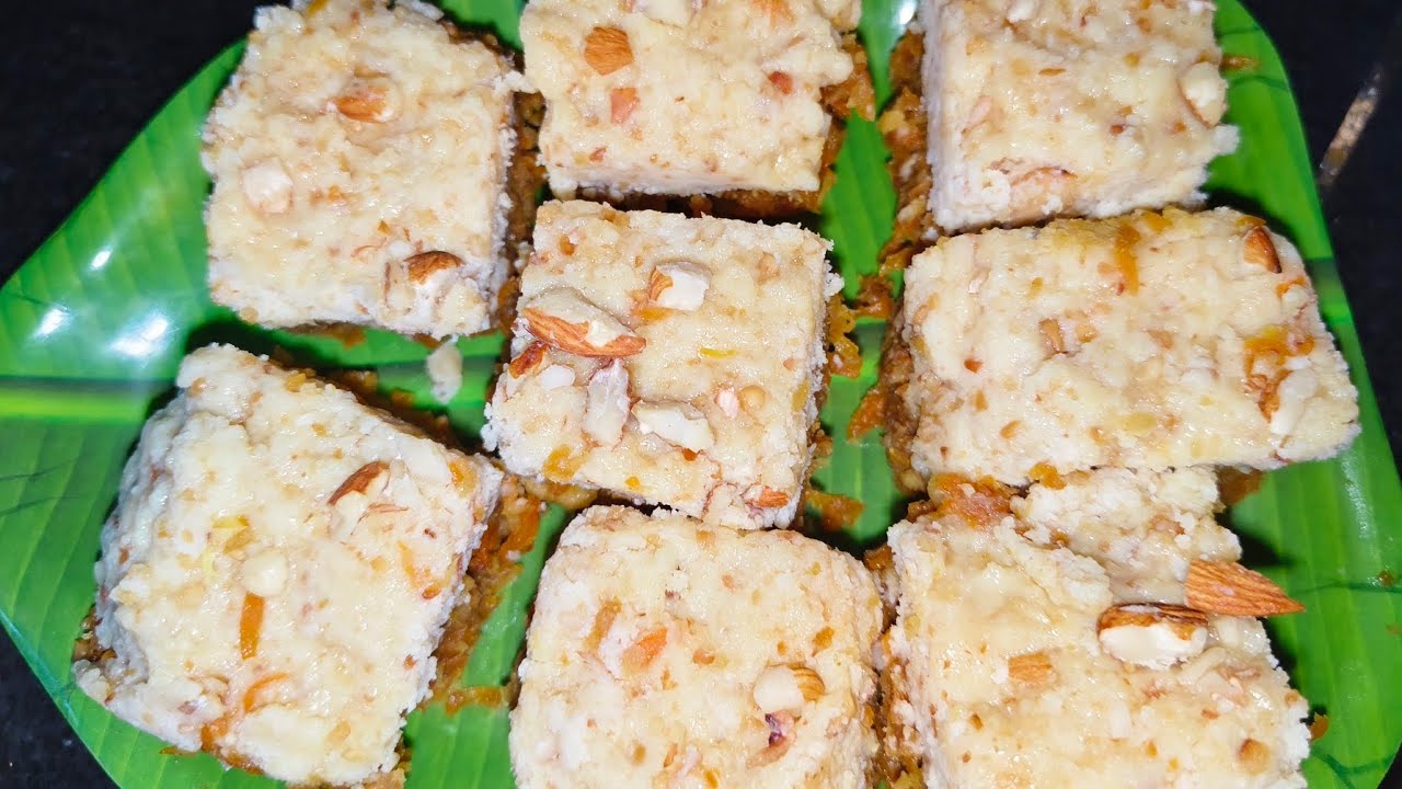 ಕ್ಯಾರೆಟ್ ಕೋವ ಬರ್ಫಿ/Carrot Kova Barfi Barfi./Recipe In Kannada.@TulsiSimpleCooking  .