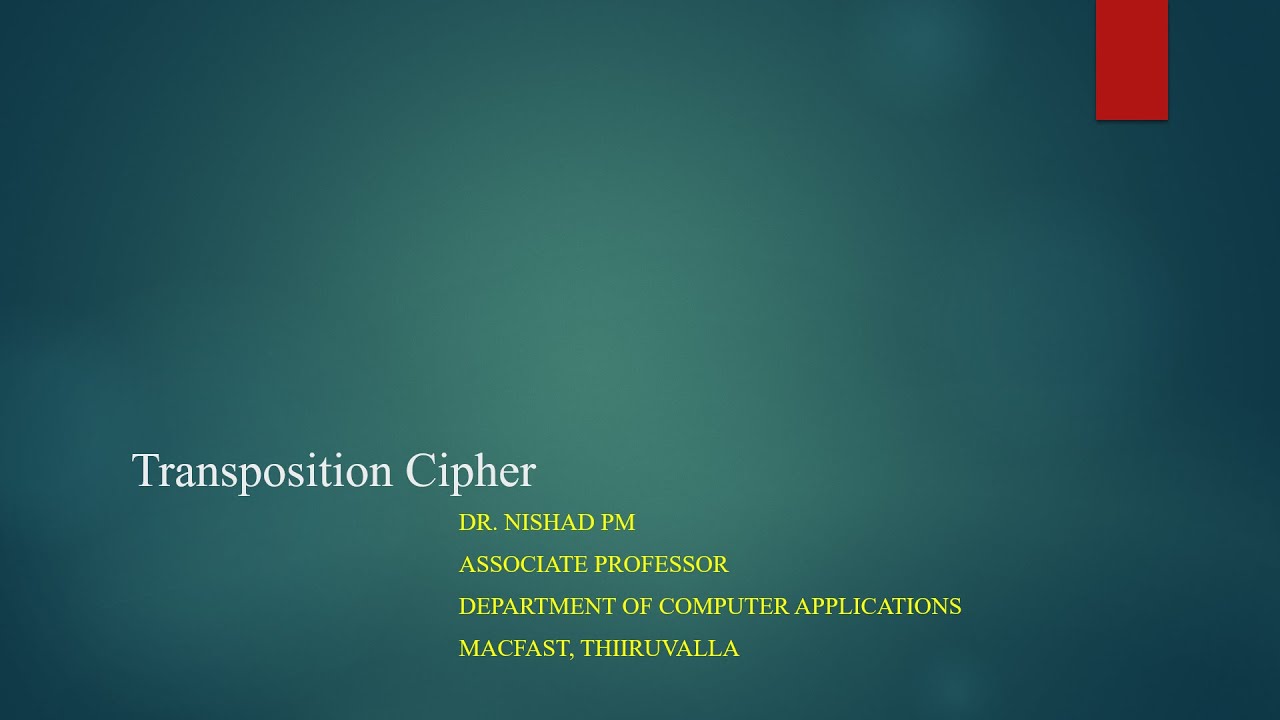 Transposition Cipher- Malayalam