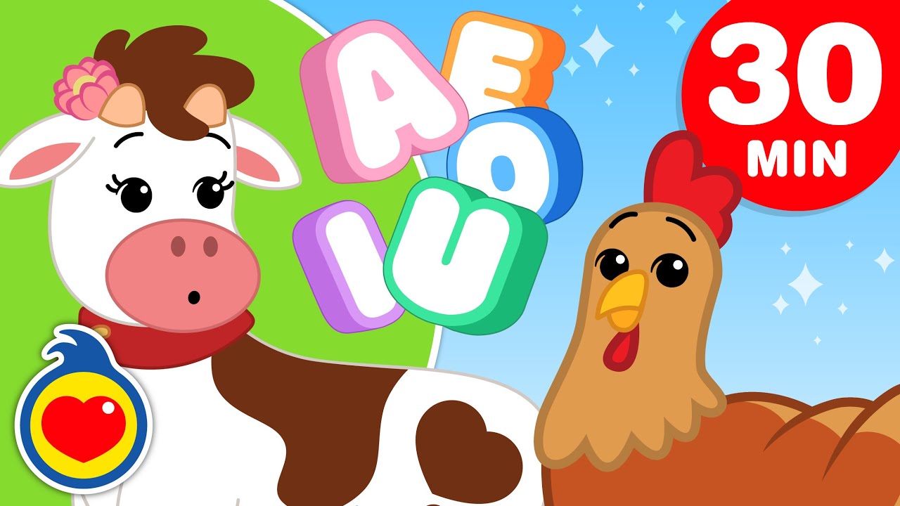 A Vaquinha Laura Aprende as Vogais 🐮 e + 30 Minutos de Canções da Fazenda | Um Herói do Coração ❤️