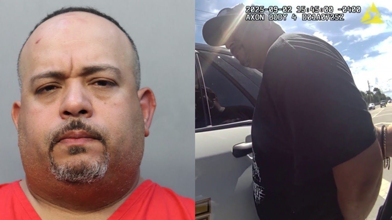 Video captures the moments a former Homestead cop was arrested after a DUI crash in Florida City