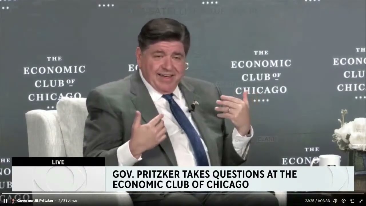 Copy of Gov. Pritzker speaking at the Economic Club
