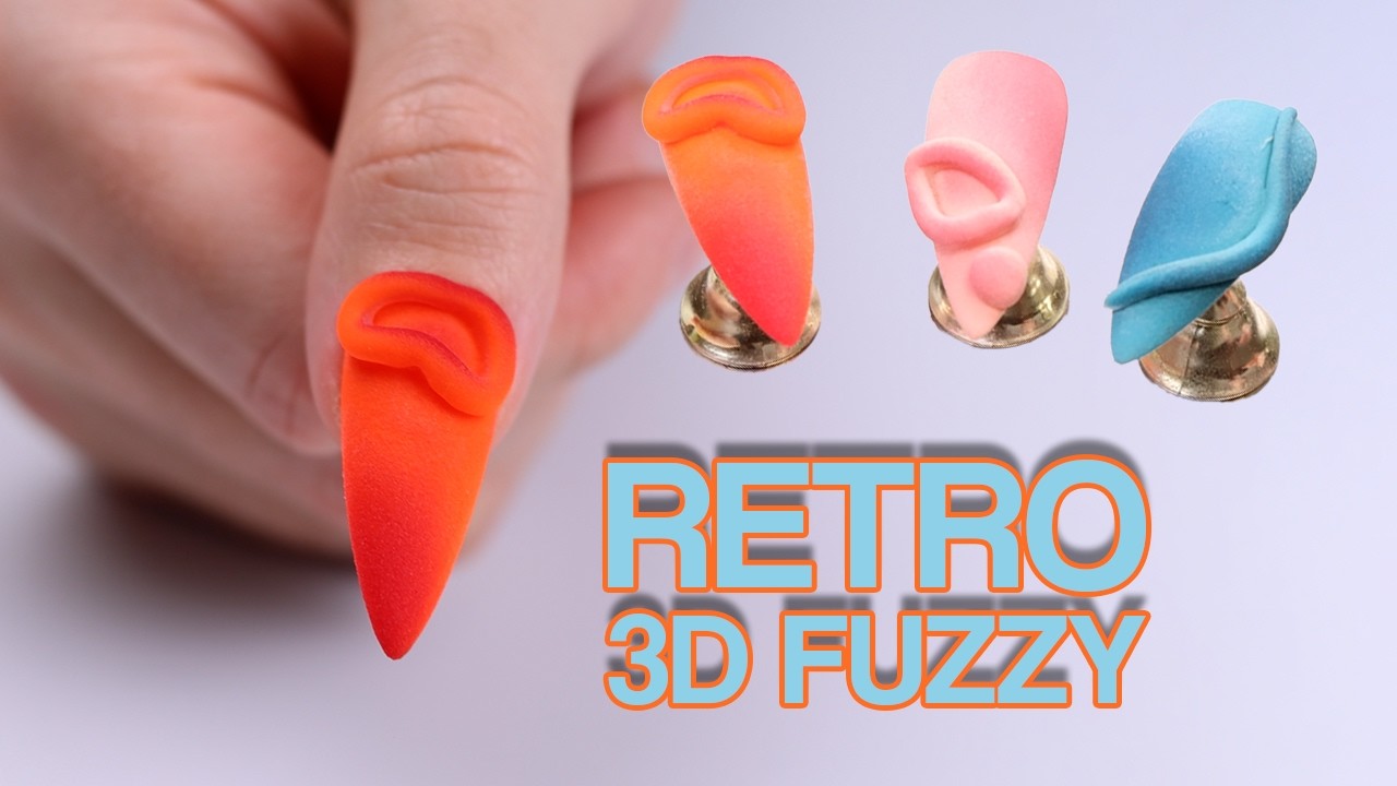 Ретро-макияж с объемными 3D-ногтями 💗💅🏼 | Маникюр от Кенеди