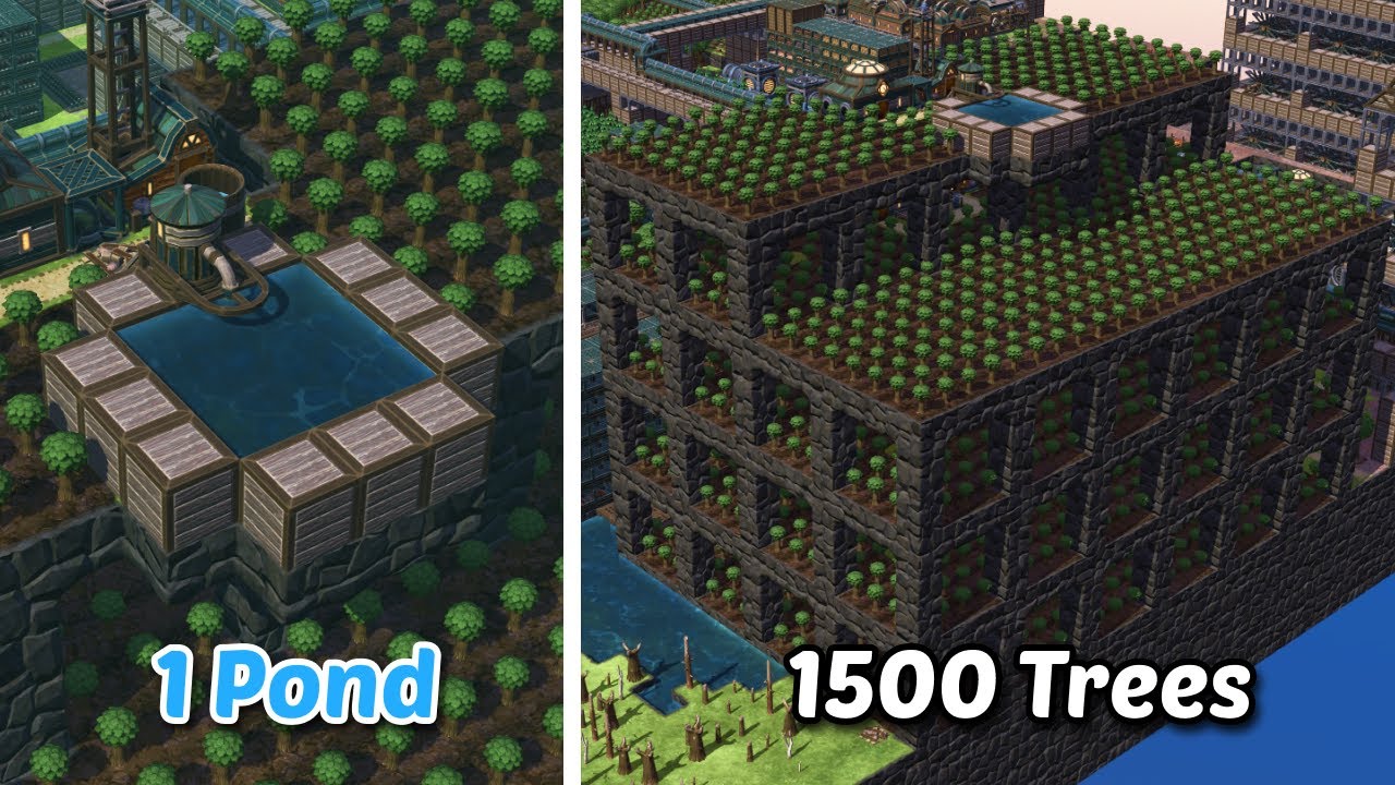 Growing 1500+ Trees with One Pond - Timberborn - Skyborn #8