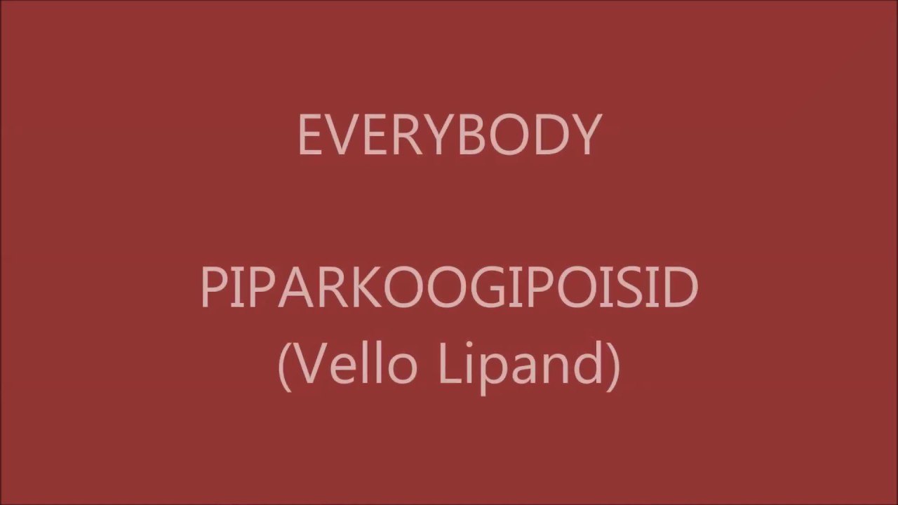 EVERYBODY - Piparkoogipoisid (Vello Lipand)