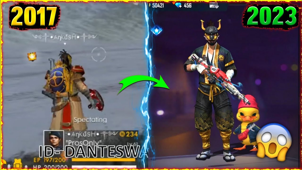 FREE FIRE PLAYERS 2017 VS 2023⚡⚡ -