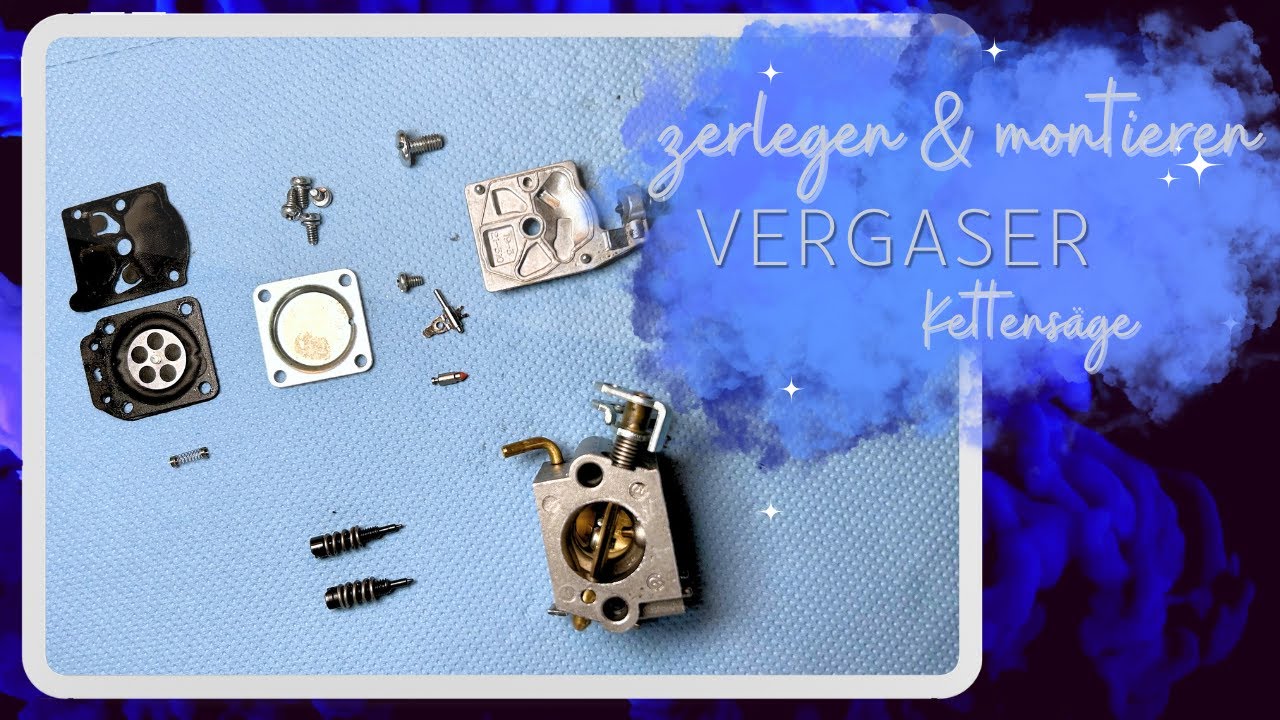 Vergaser einer Kettensäge zerlegen und montieren, alles Ultraschall