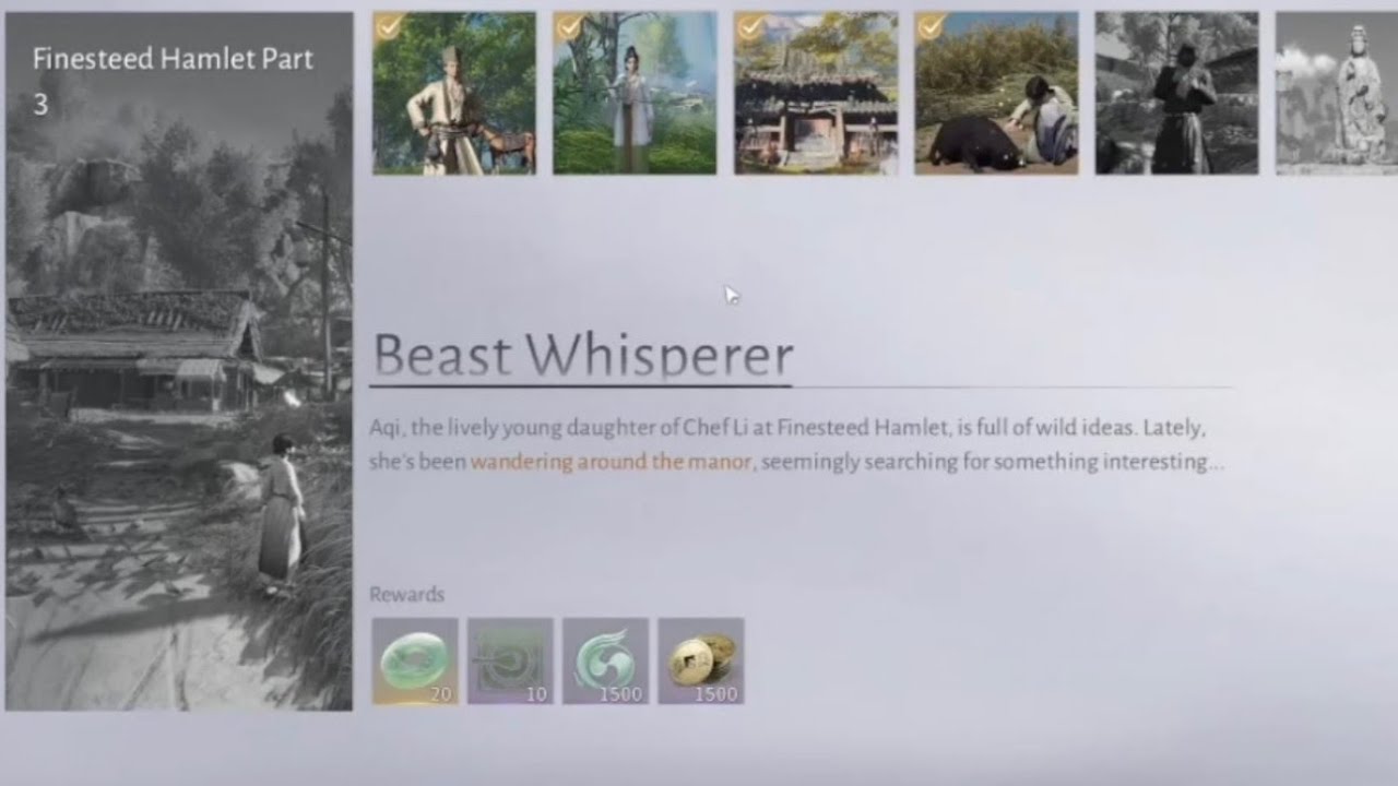 Beast Whisper - Wandering Tales Finesteed Hamlet Where Winds Meet