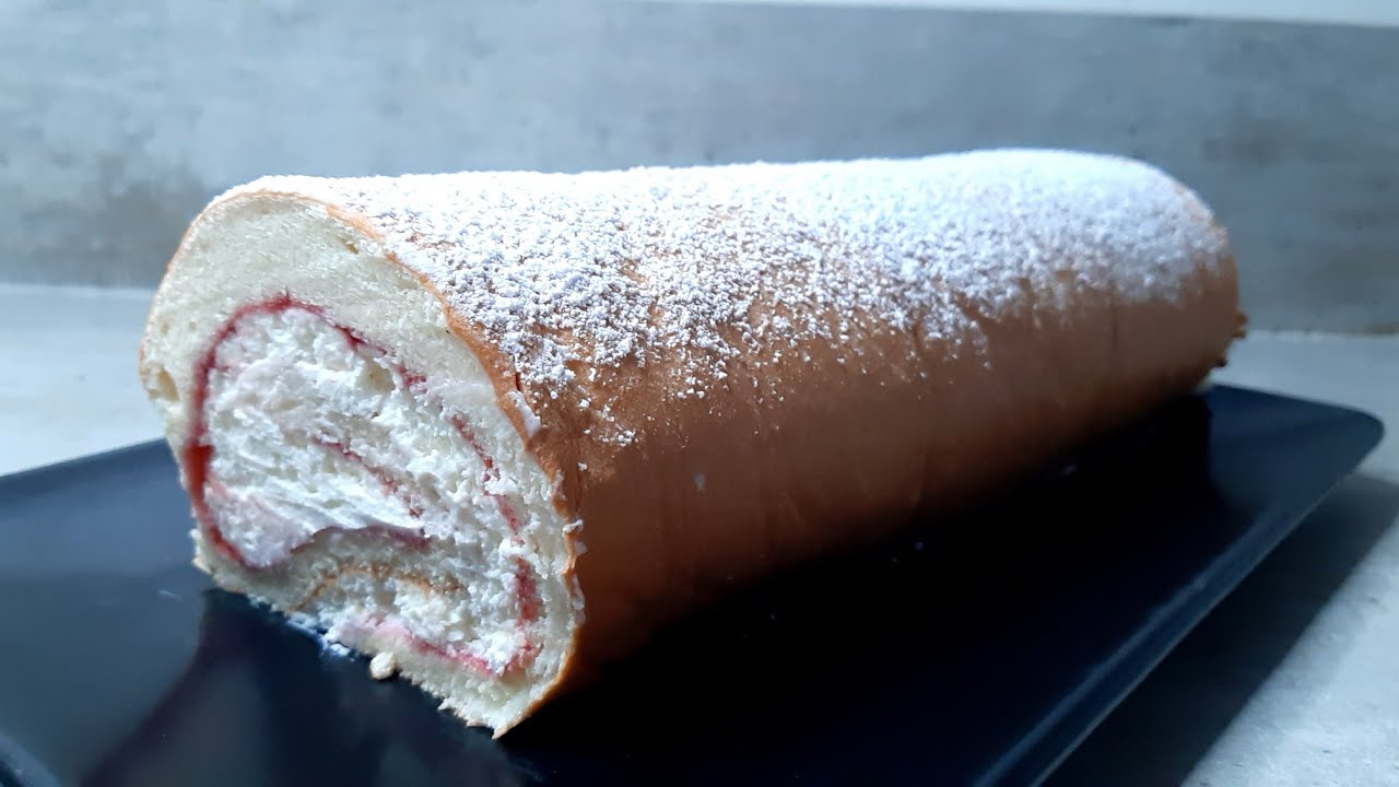 Biscuit roulé facile avec une génoise qui ne se casse pas