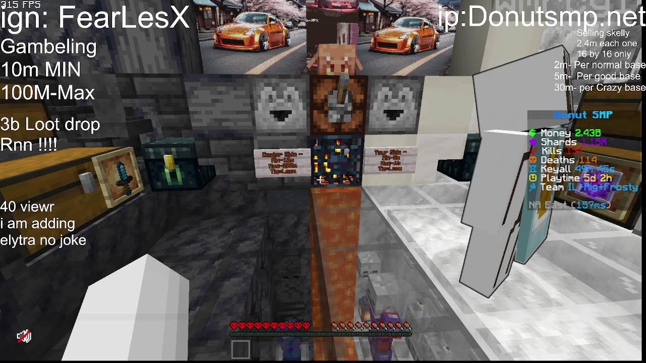 🔴 Donut SMP |2.5B LootDrop | gamble |30m Per Base