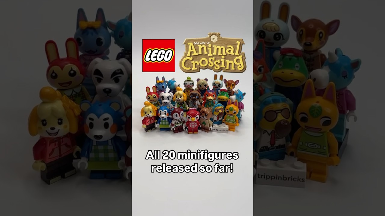 All 20 LEGO Animal Crossing minifigures so far (including the 01/2025 ones!) 🦊🐯#legoanimalcrossing