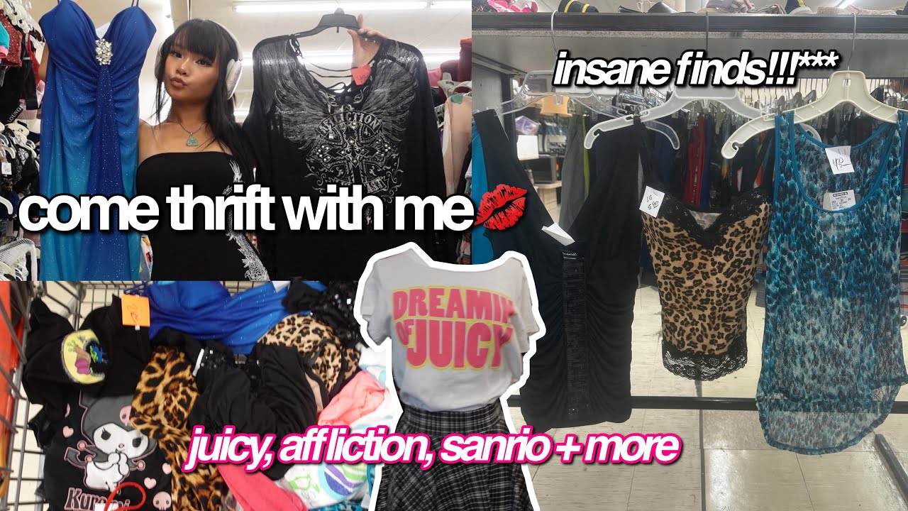 THRIFT WITH ME VLOG!! AFFLICTION, JUICY COUTURE, SANRIO + MORE