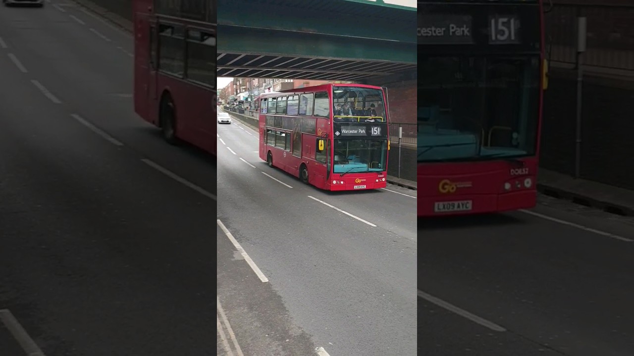 GAL, Optare Olympus Trident, DOE52, passing under Wallington Station on route 151 #publictransport