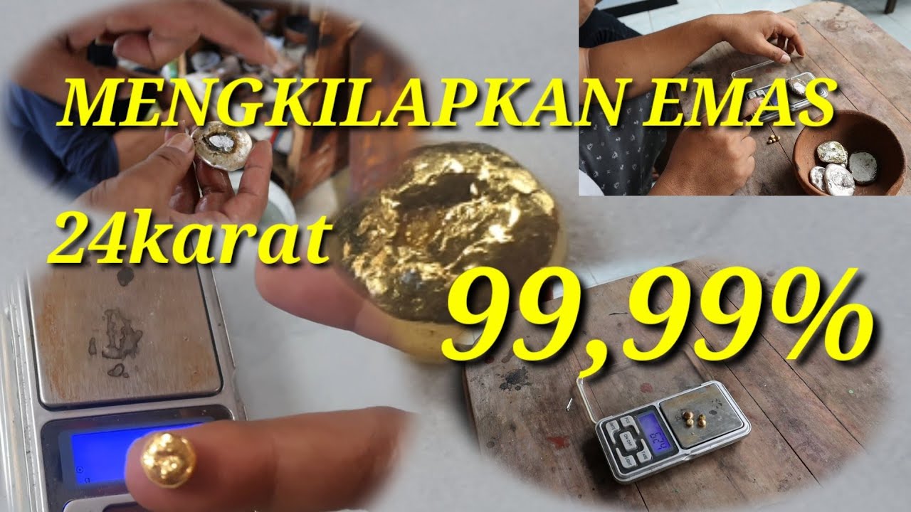 Mengkinclongkan Emas auto 24karat kadar 99,99%