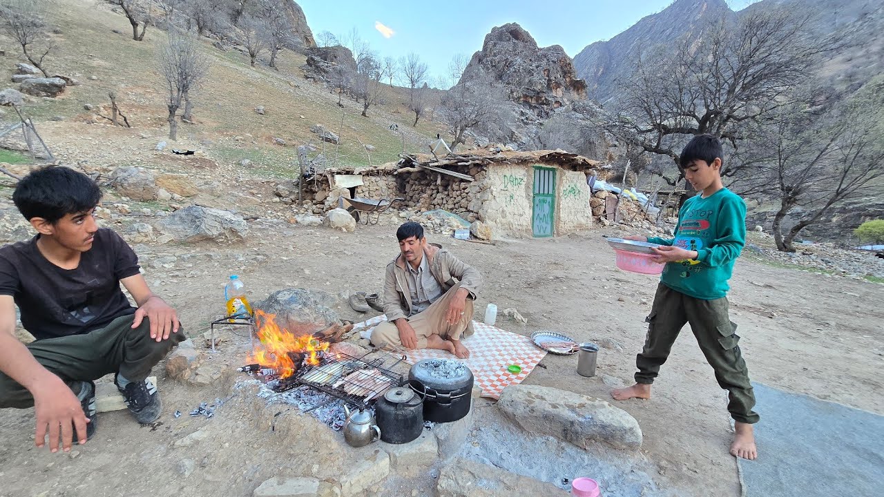 Ali and his friends' trip to the river; fishing, trying to fix a drinking water pipe