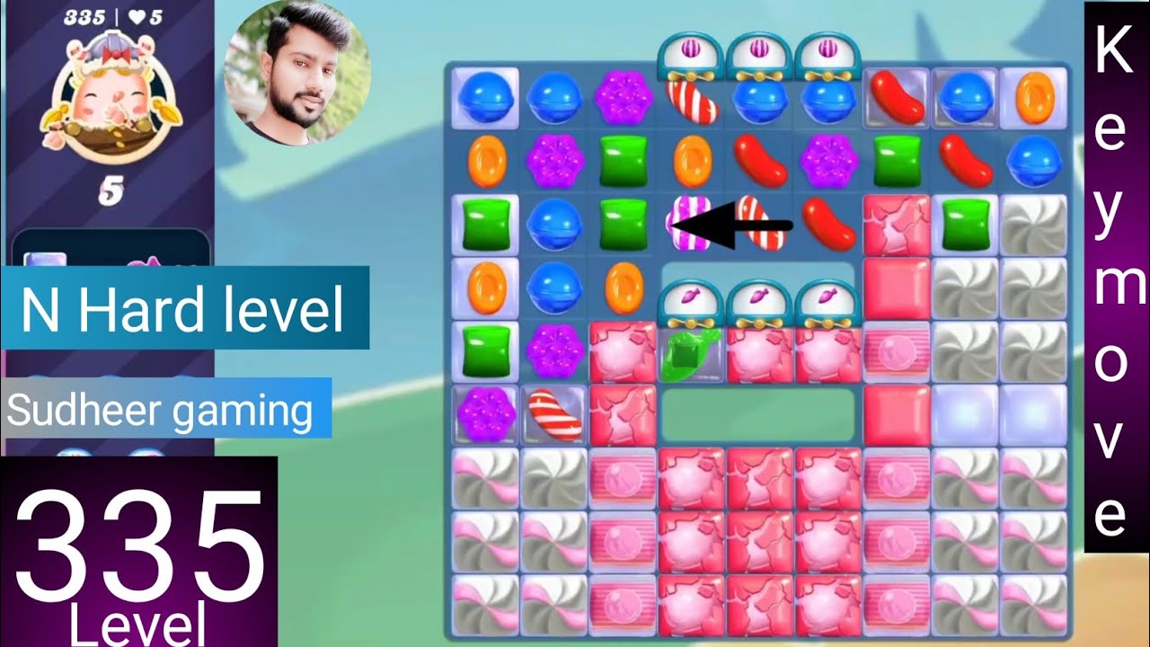 Candy crush saga level 335 ।  N Hard level । No boosters । Candy crush 335 help। Sudheer CC  Gaming