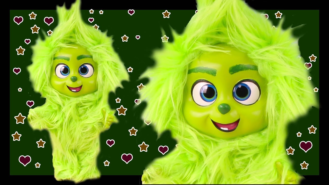 How To Make A Custom Grinch Baby Doll -  DIY Art Doll Repaint Makeover