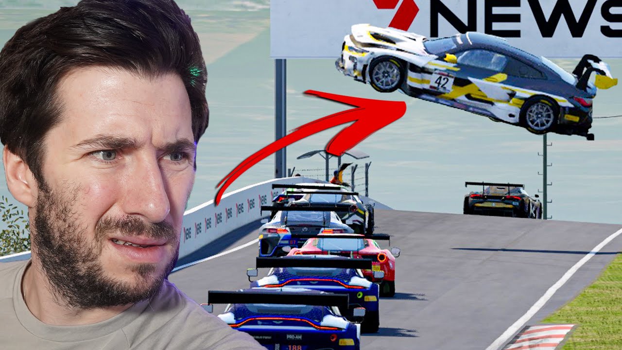 Реакция на лучшие моменты в гонках Sim Racing