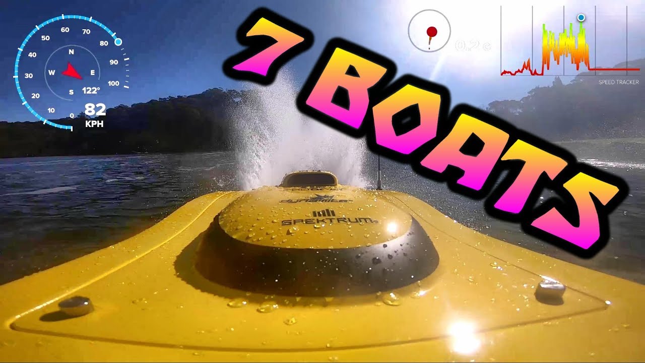 PRO BOAT BRUSHLESS RC BOATS vs RACING QUAD BATTLE - You Have To See This!
