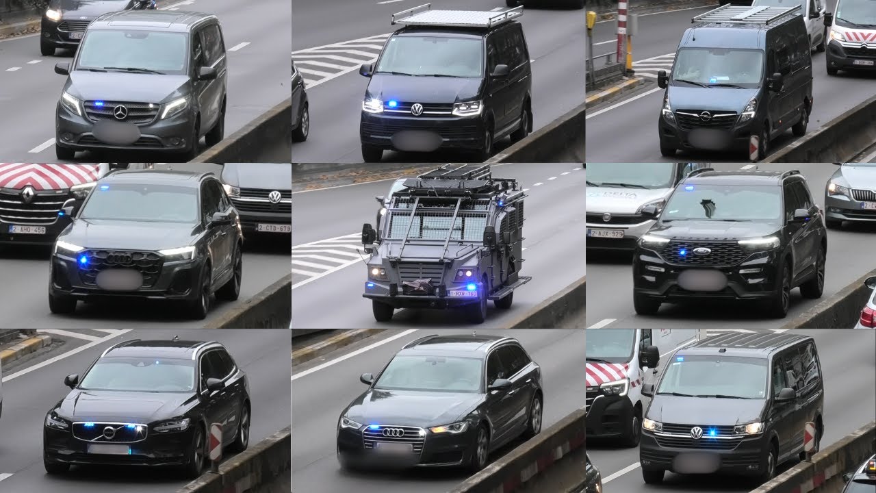[SPECIAL POLICE UNITS!] Verschillende Onopvallende POLITIEVOERTUIGEN van DSU met spoed in Brussel!