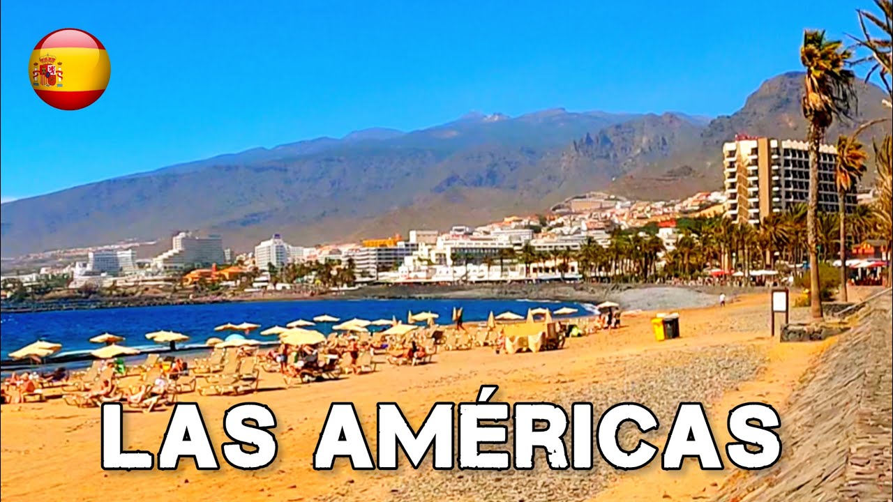 🇪🇸Las Americas BEACH walk 🏖 TENERIFE island 2024 🏝 SPAIN LIVE 4K