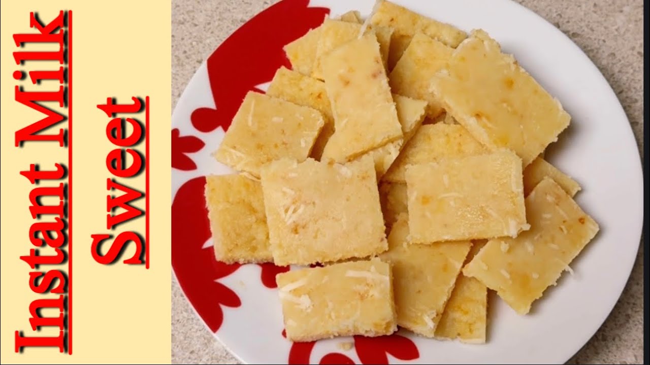 Instant Milk Powder Sweet || 5 Minutes Recipe || Dry Milk Barfi || Dry Milk Dessert 