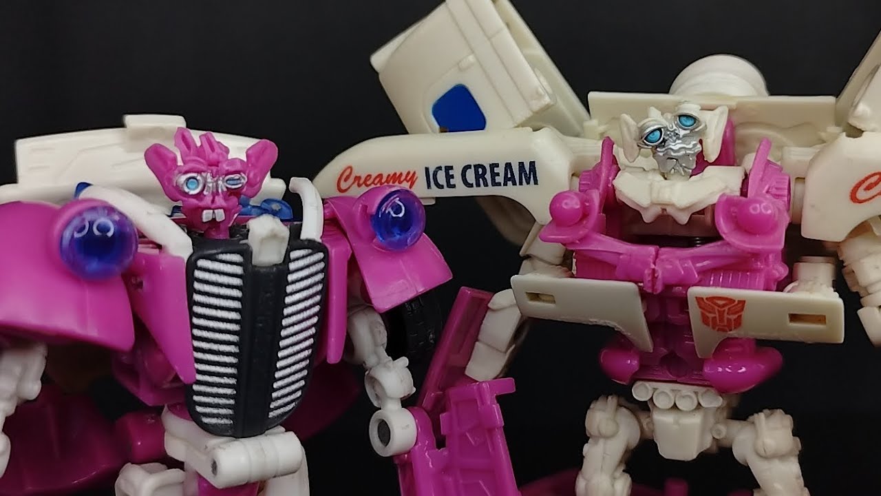 Transformers ROTF Skids and Mudflap ice cream truck Review en español