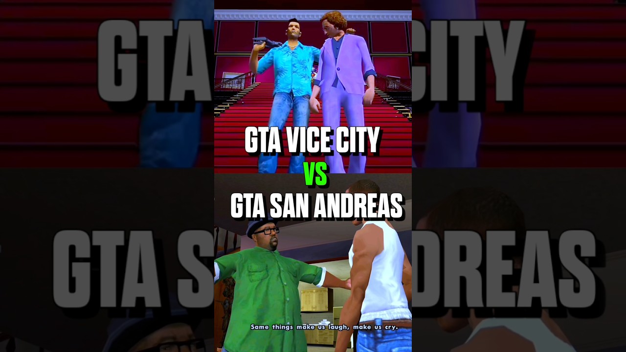 Gta San Andreas vs Gta Vice City #gtasanandreas #gtavicecity #gta #rockstargames #games #ps5