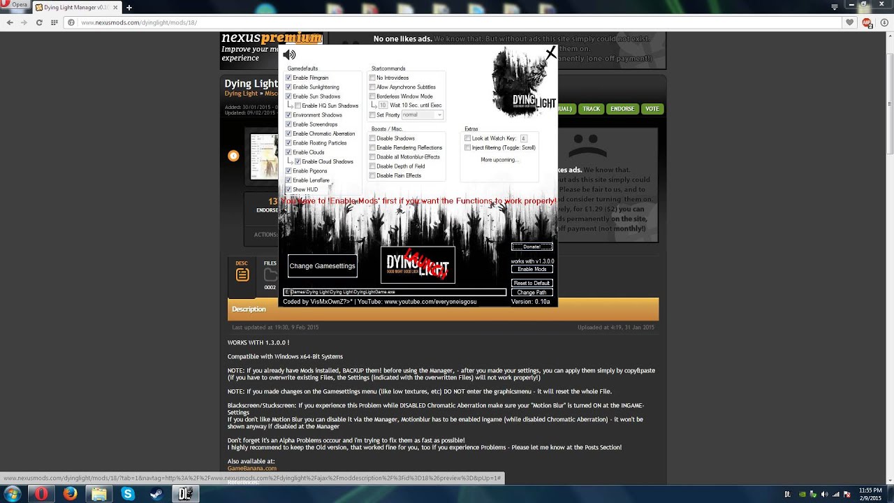 Dying Light Manager Tutorial (PC mod)