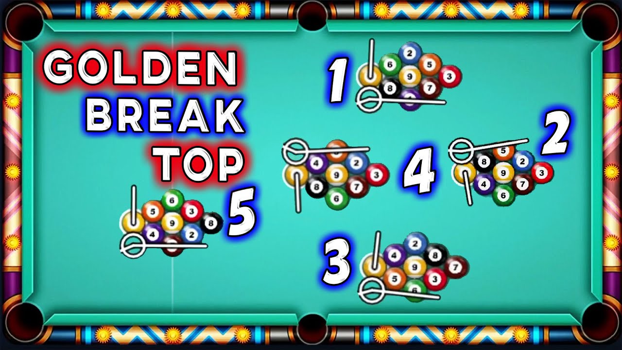 New Golden Break 9 Ball Pool 1 Shot=Win 100% 🤠 8 Ball Pool Low Level Players Shots