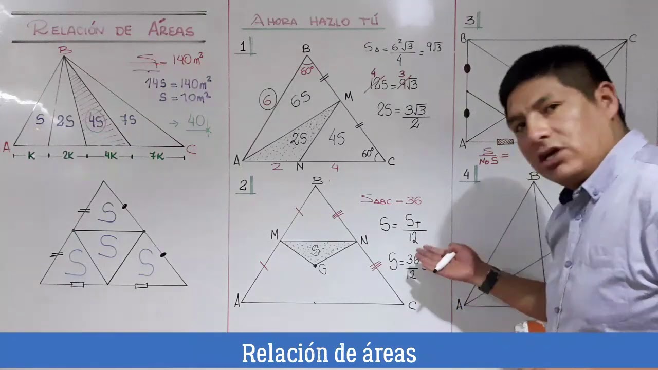 TEMA 16 -  5° SECUNDARIA -  GEOMETRÍA -  RELACIÓN DE ÁREAS  2020