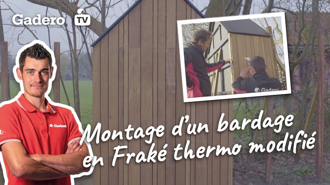 Montage d’un bardage en Fraké thermo modifié - Gadero France