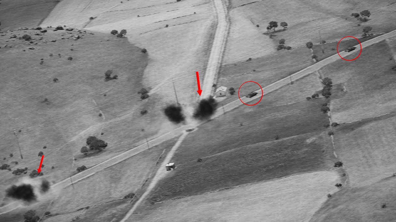 Turkish combat drone destroyed column of Russian 'Z' tanks in Donedsk | ARMA 3: Milsim Gameplay