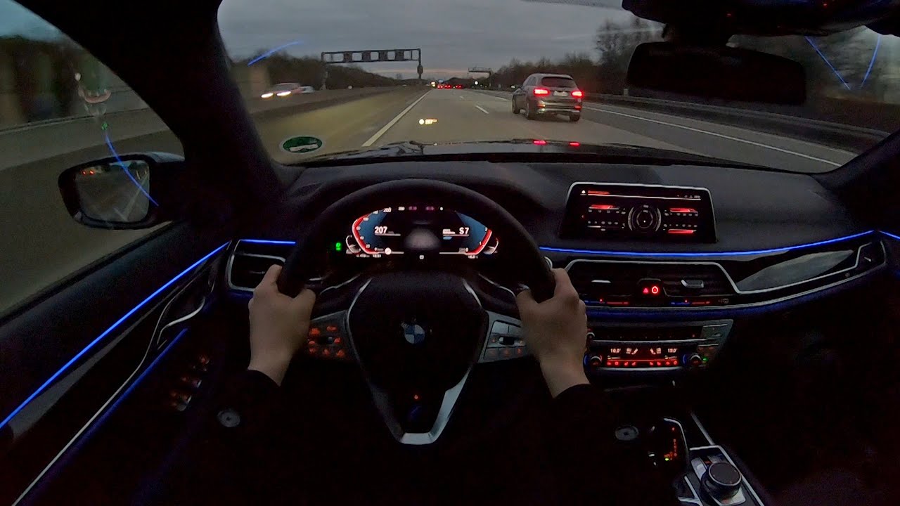 2021 BMW 730d | 286 HP | NIGHT POV DRIVE | TOP SPEED on the AUTOBAHN | Frankfurt | ASMR
