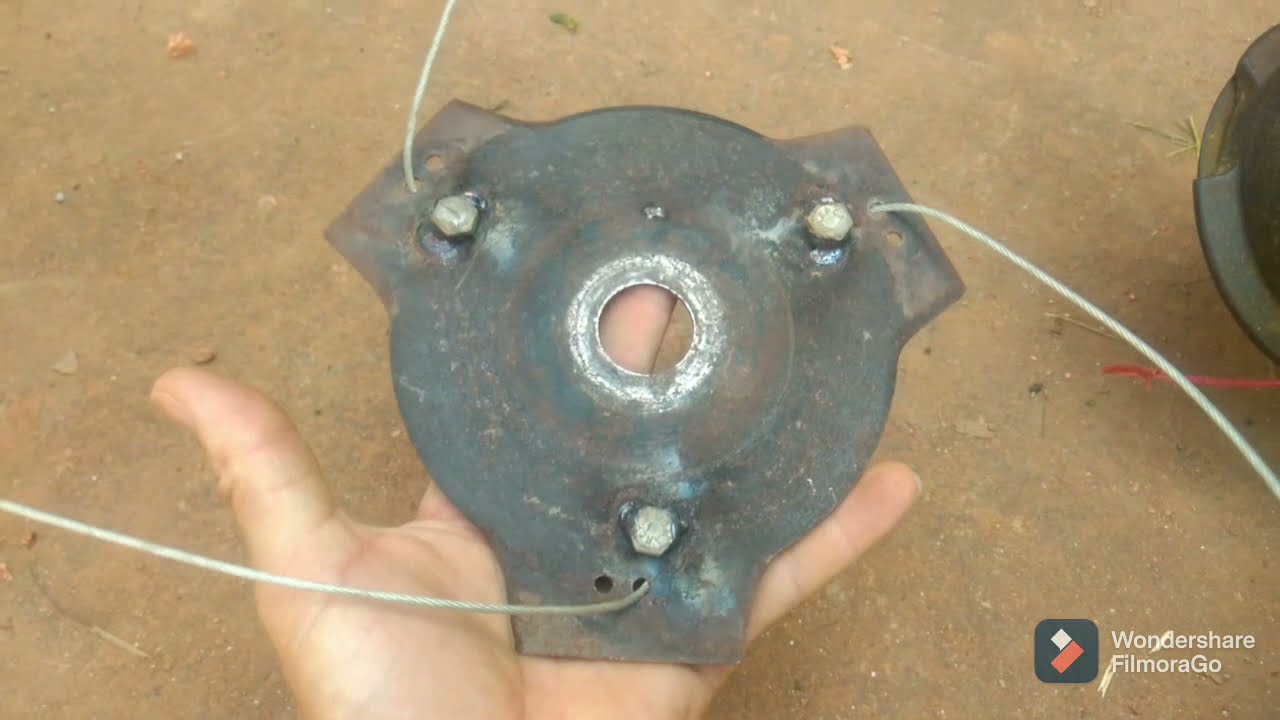 Testando novo invento para roçadeira costal. Testing new invention for costal mower.