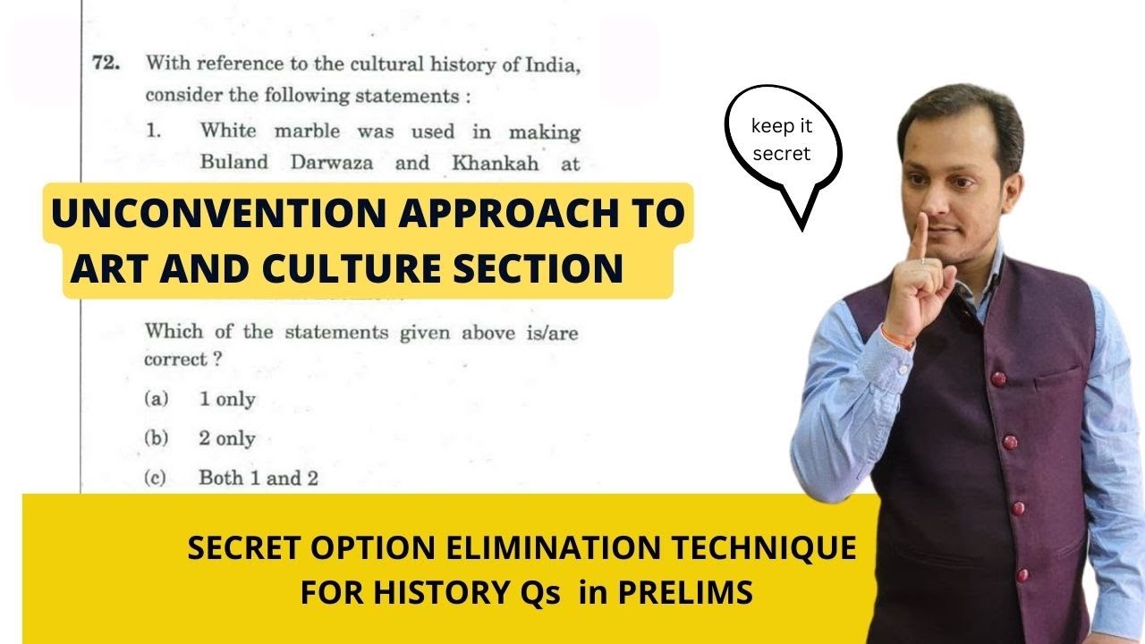option elimination techniques for UPSC PRELIMS HISTORY Qs