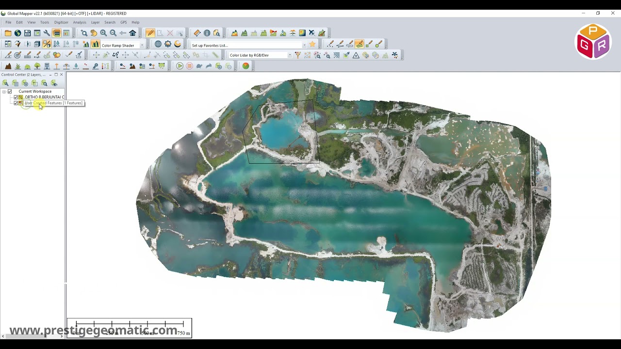How to crop orthophoto in Global Mapper