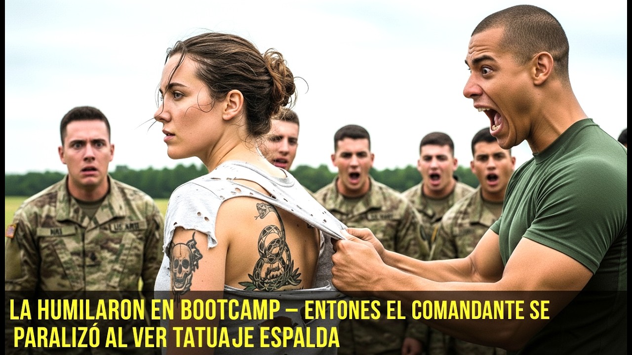 LA HUMILLARON EN BOOTCAMP — ENTONCES EL COMANDANTE SE PARALIZÓ AL VER TATUAJE ESPALDA